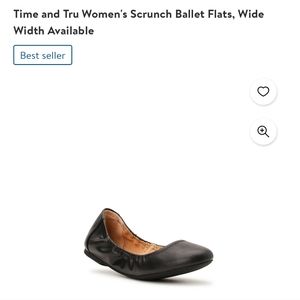 Time and Tru Womens size 7 flats in black